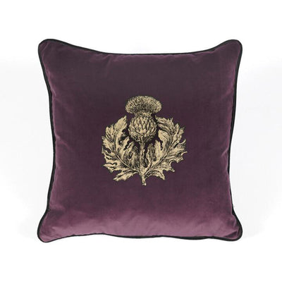 Small Thistle Velvet Cushion by Timorous Beasties-5