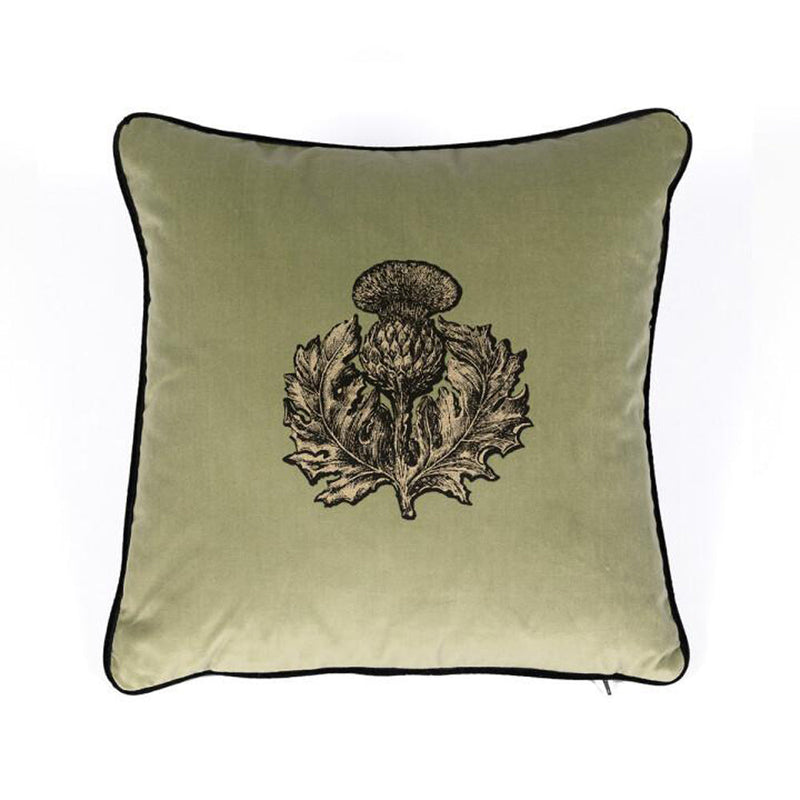 Small Thistle Velvet Cushion by Timorous Beasties