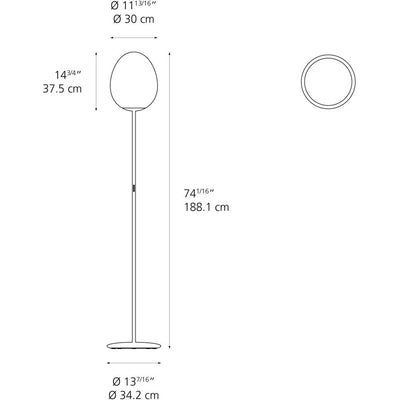 Stellar Nebula 30 Floor LED 20W 30K 90CRI by Artemide 1