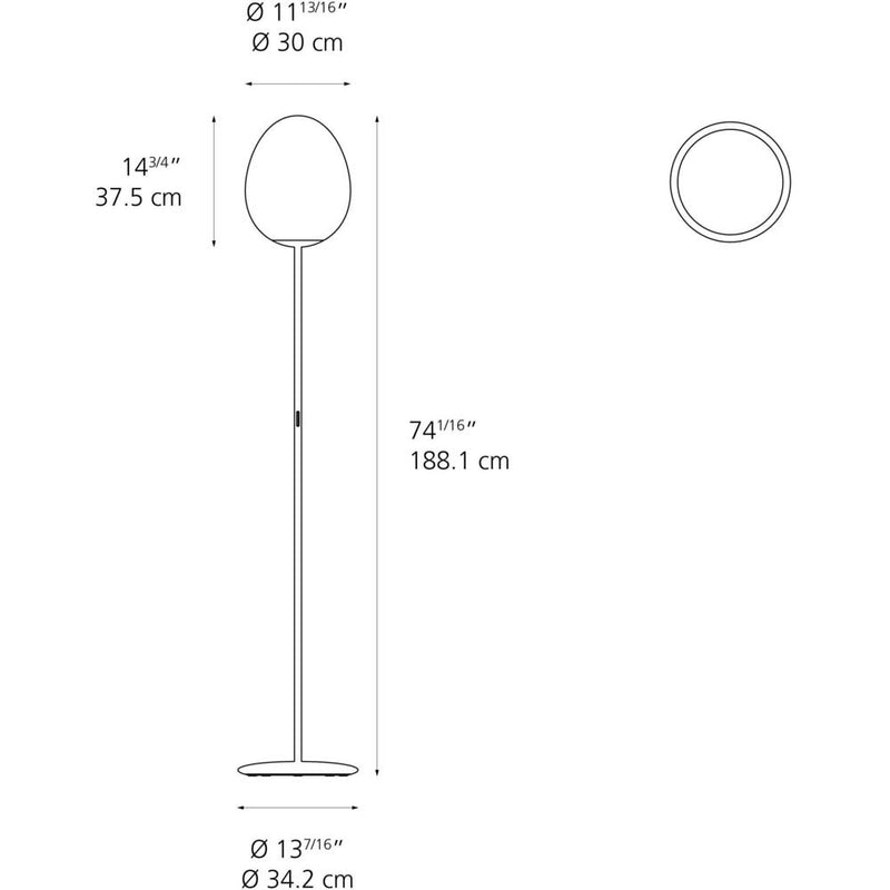 Stellar Nebula 30 Floor LED 20W 30K 90CRI by Artemide 1