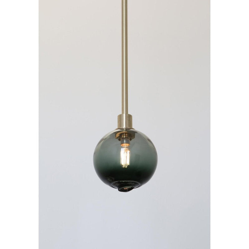 Stem 1x ellipsoid glass 6" Pendant by SkLO 