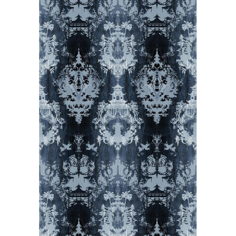 Temples In The Sky Velvet Fabric Wallpaper by Timorous Beasties-1