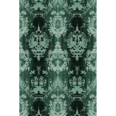 Temples In The Sky Velvet Fabric Wallpaper by Timorous Beasties