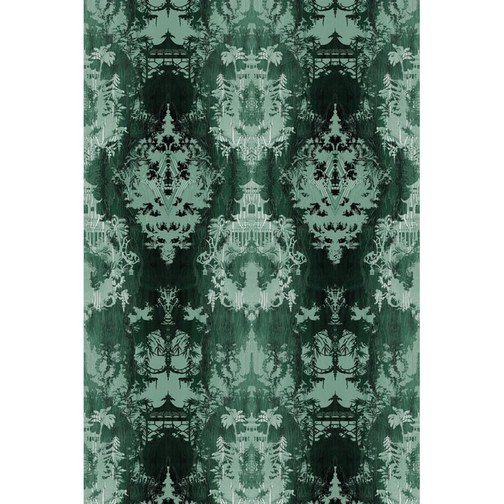 Temples In The Sky Velvet Fabric Wallpaper by Timorous Beasties