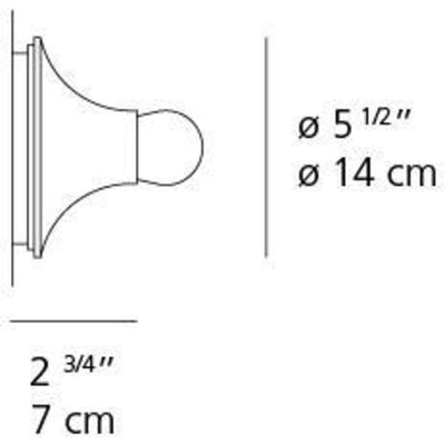 Teti Wall/Ceil Max 40W E26 White by Artemide 1