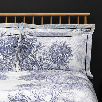 Thistle Azure Oxford Pillowcase by Timorous Beasties