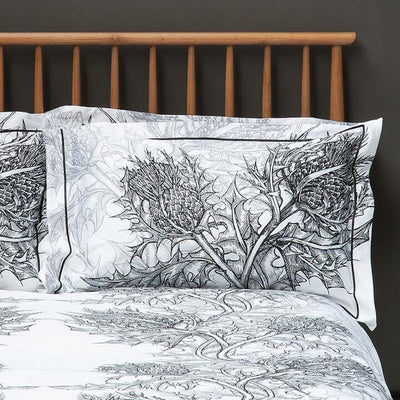 Thistle Carbon Oxford Pillowcase by Timorous Beasties