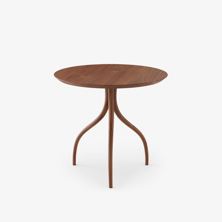 Thot Pedestal Table Walnut by Ligne Roset