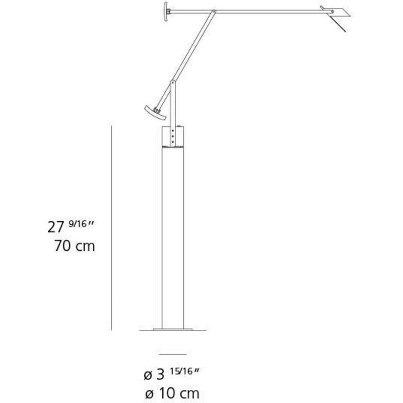 Tizio 35 Table Hal 35W Gy6.35 Black withFloor Support by Artemide 1