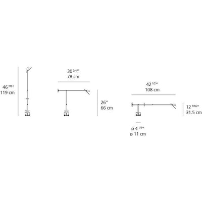 Tizio Classic Table LED 8W 30K Mp-Mv Black by Artemide 1