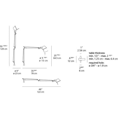 Tolomeo Classic LED 10W 30K Mp-Mv Alum withIn-Set Pivot by Artemide 1