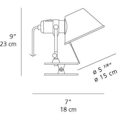 Tolomeo Clip Spot LED 10W 30K Mp-Mv Alum by Artemide 1