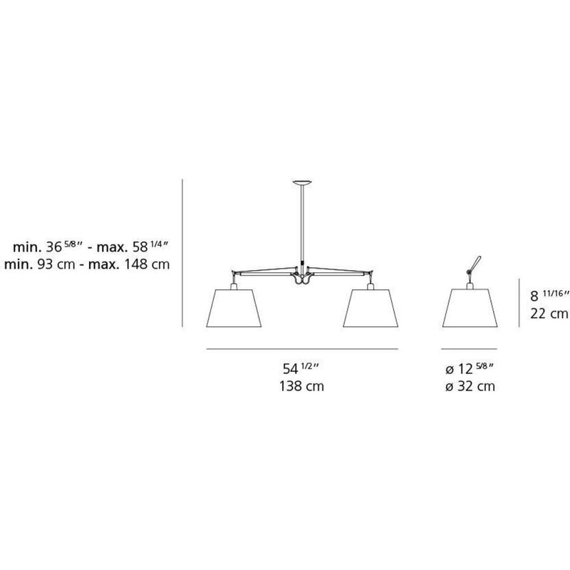 Tolomeo double shade Suspension Lamp by Artemide 11