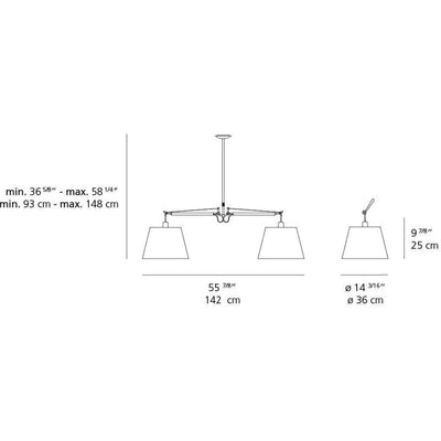 Tolomeo double shade Suspension Lamp by Artemide 12