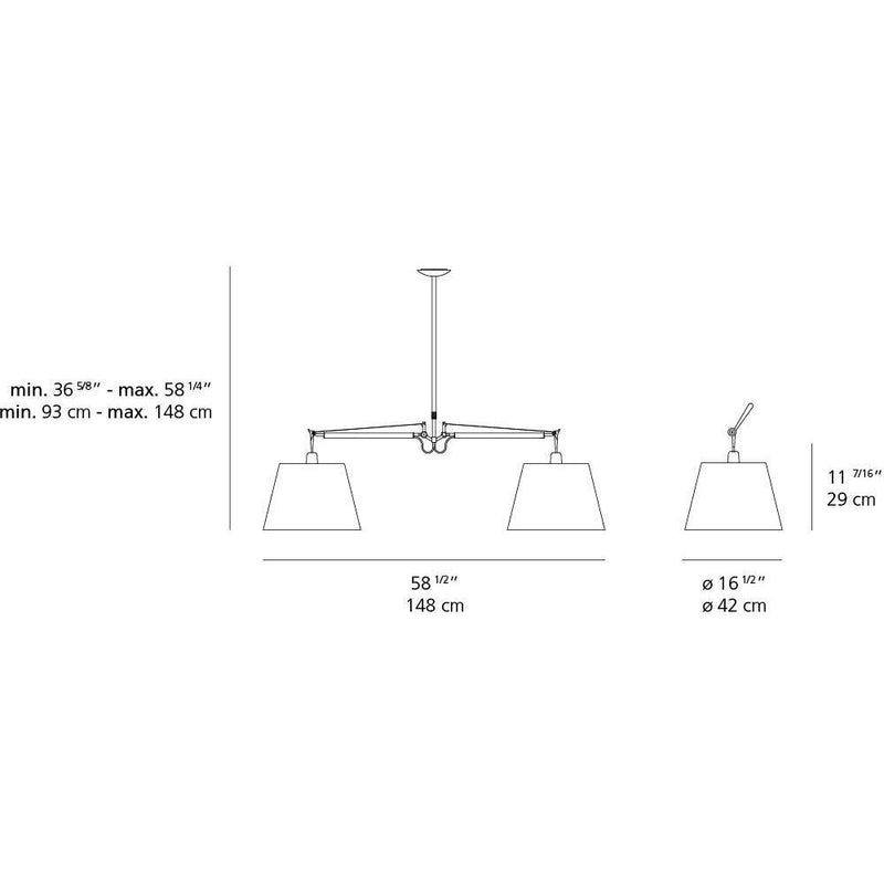 Tolomeo double shade Suspension Lamp by Artemide 13