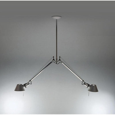 Tolomeo Double Susp Max 2X100W E26 Alum by Artemide 