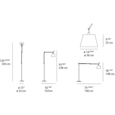 Tolomeo Mega Floor Lamp Aluminum 150W by Artemide 6