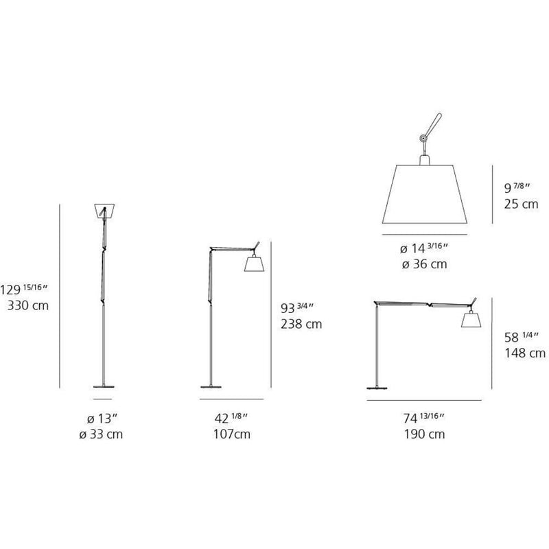 Tolomeo Mega Floor Lamp Black 150W by Artemide 4