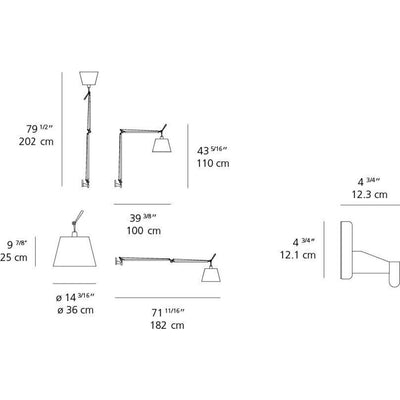 Tolomeo mega Wall Lamp Aluminum by Artemide 4