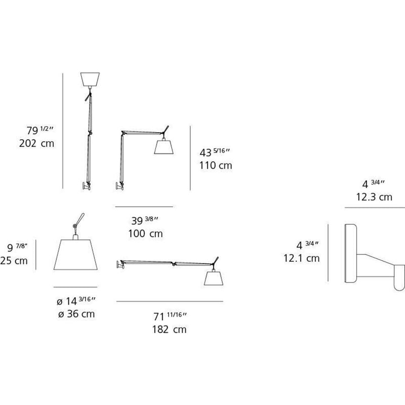 Tolomeo mega Wall Lamp Aluminum by Artemide 4