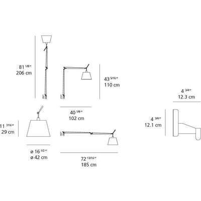 Tolomeo mega Wall Lamp Aluminum by Artemide 5