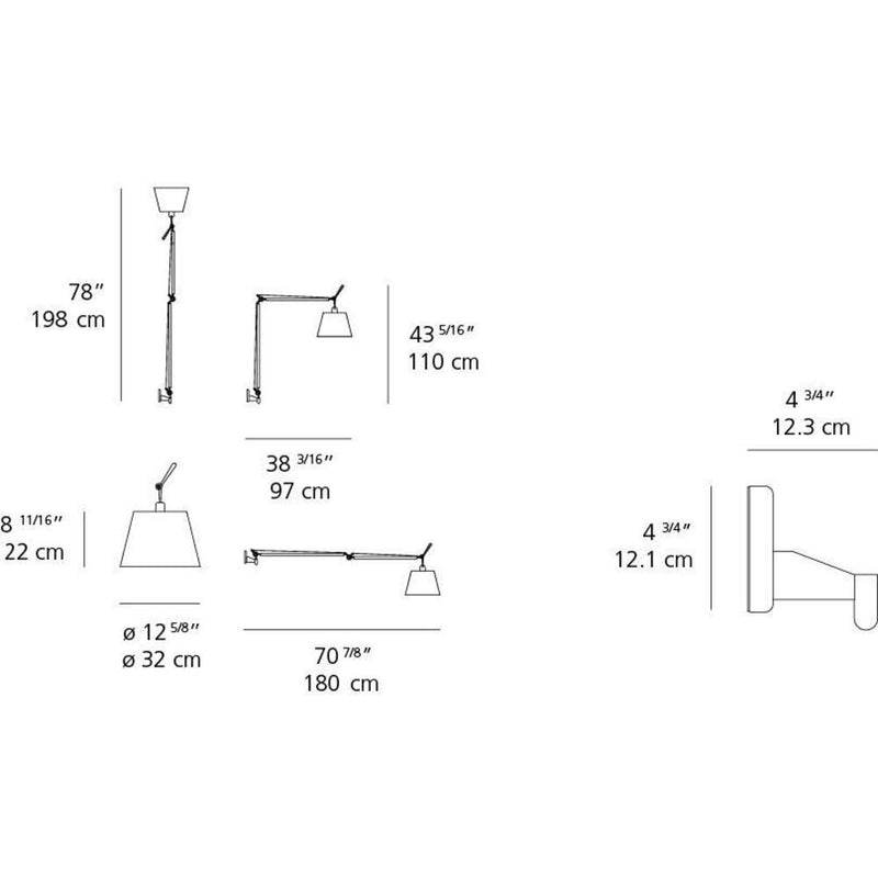 Tolomeo mega Wall Lamp Aluminum by Artemide 3