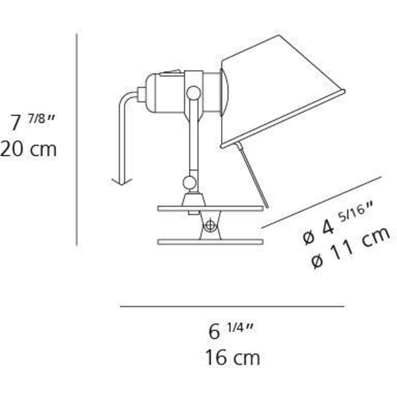 Tolomeo Micro Clip Spot LED 8W 3K Mp-Mv Alum by Artemide 1