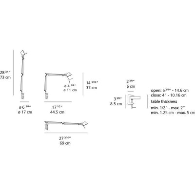 Tolomeo Micro LED 8W 30K Mp-Mv Alu withClamp by Artemide 1