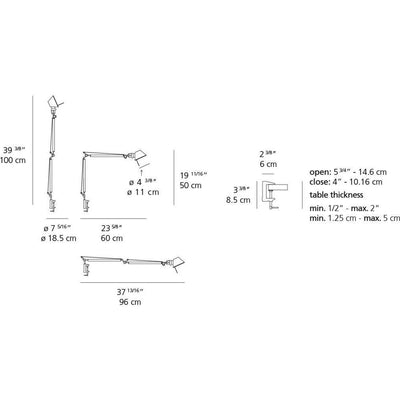 Tolomeo Midi Table Lamp with Clamp by Artemide 2