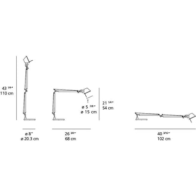 Tolomeo Mini LED 10W 30K Mp-Mv Alum withBase by Artemide 1