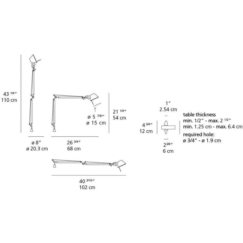 Tolomeo Mini LED 10W 30K Mp-Mv Alum withIn-Set Pivot by Artemide 1