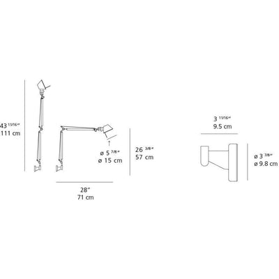 Tolomeo Mini Wall Lamp W/S Bracket by Artemide 3