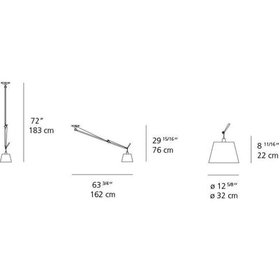 Tolomeo Off Center Shade Suspension Lamp by Artemide 9