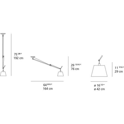 Tolomeo Off Center Shade Suspension Lamp by Artemide 11