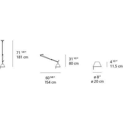 Tolomeo Off-Center Susp Max 100W E26 Alum with8In Diff by Artemide 1