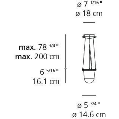 Tolomeo Outdoor Lantern Susp LED 23W 30K Dim Alum by Artemide 1