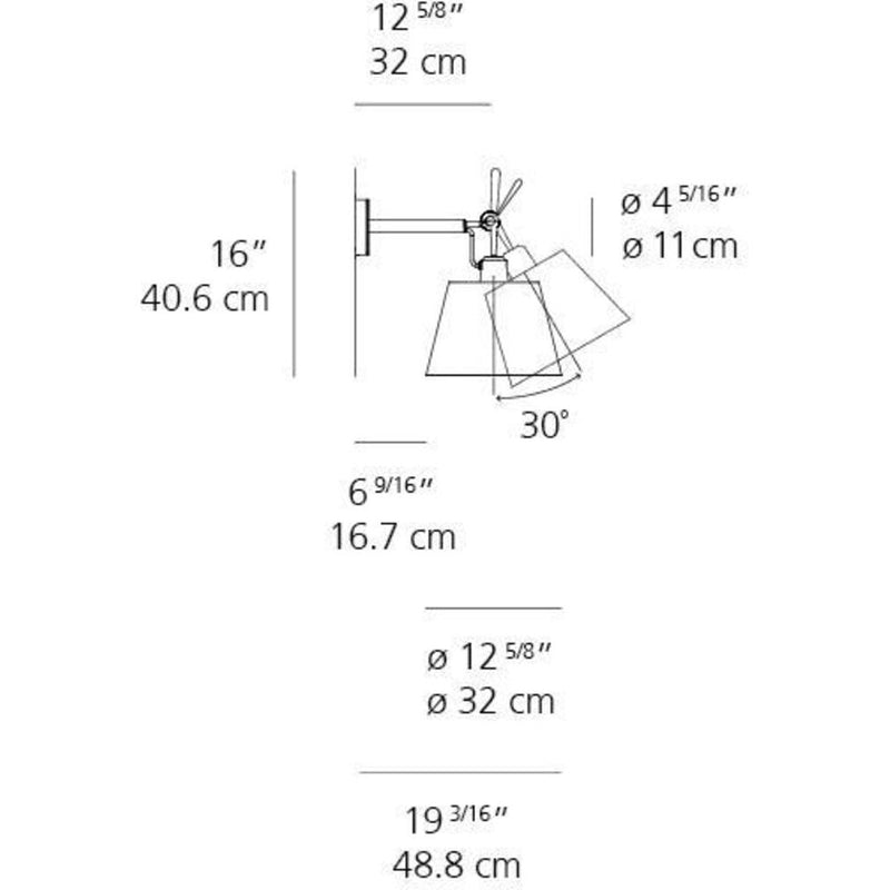 Tolomeo shade wall Wall Lamp by Artemide 2