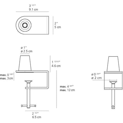 Tolomeo Table Clamp Alum by Artemide 