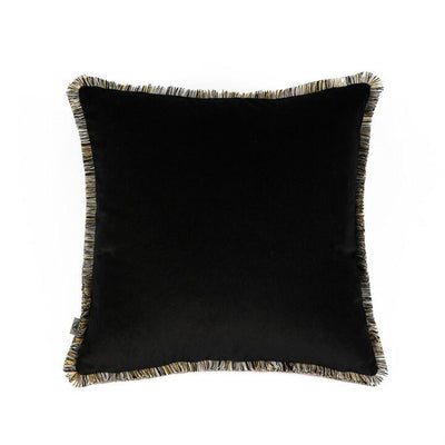 Totem Damask Pickled Quince Fringed Velvet Cushion by Timorous Beasties-1