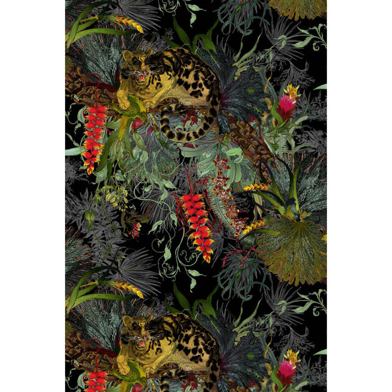 Tropical Clouded Leopard Superwide Wallpaper by Timorous Beasties