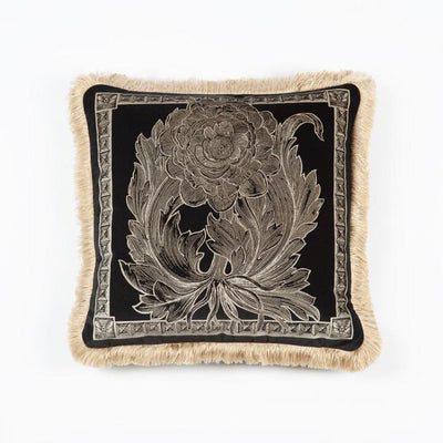 Tudor Rose Limited Edition Fringed Cushion by Timorous Beasties