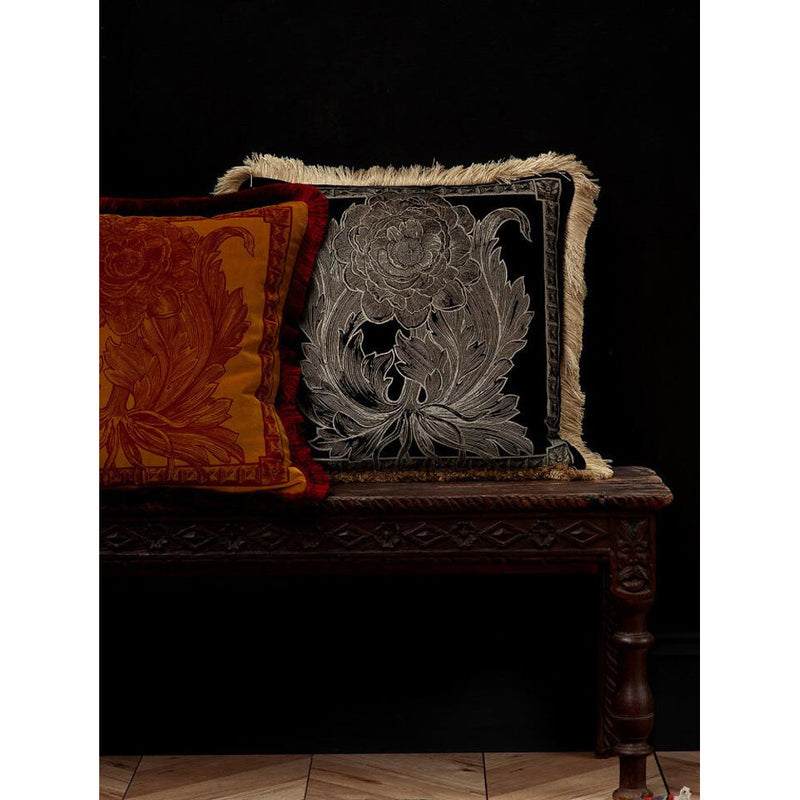 Tudor Rose Limited Edition Fringed Cushion by Timorous Beasties-8