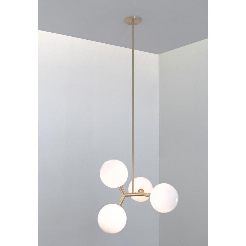 Veer 6" ellipsoid glass Pendant by SkLO 