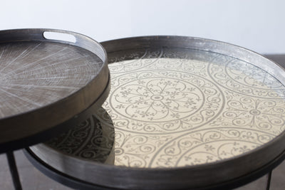 Moroccan Frost Mirror Tray by Ethnicraft