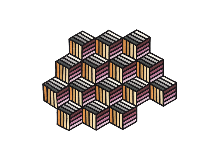Quick Ship Parquet Hexagon Rug by GAN