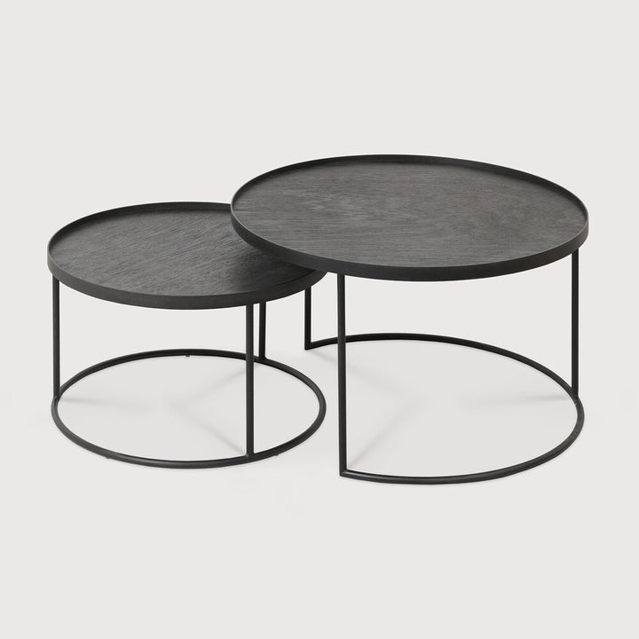 Round Tray Coffee Table Set by Ethnicraft