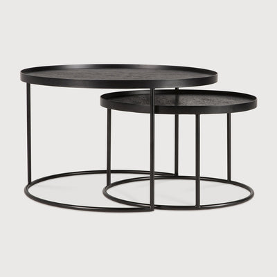 Round Tray Coffee Table Set by Ethnicraft