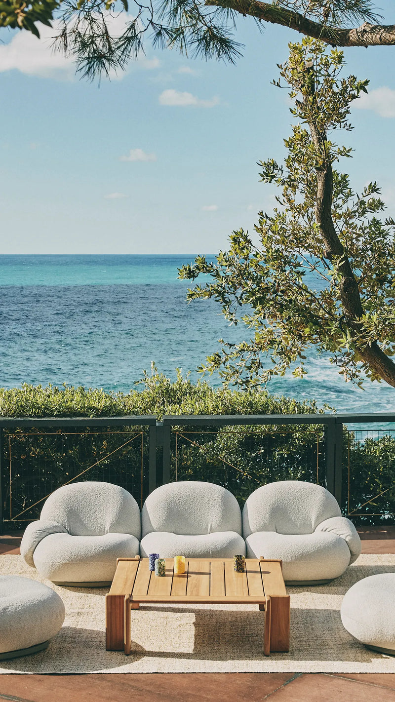 Pacha 3-Seater Outdoor Sofa with Armrest by Gubi