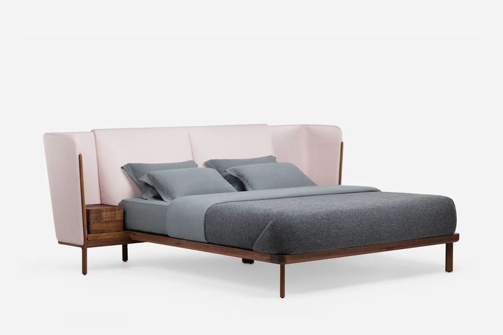 Dubois Bed, Low Headboard, with Bedside Tables by De La Espada