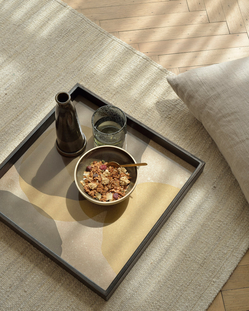 Overlapping Dots Glass Tray by Ethnicraft